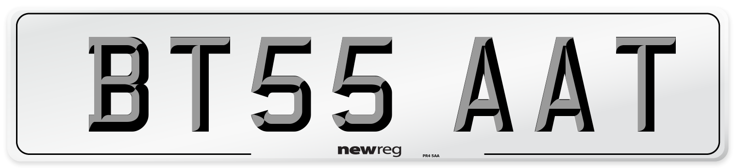 BT55 AAT Number Plate from New Reg